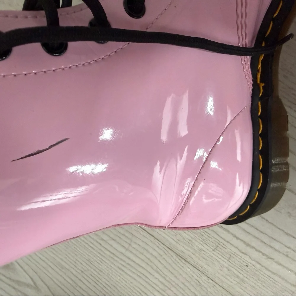 Dr. Martens Pink Combat Boots - Picture 9 of 13